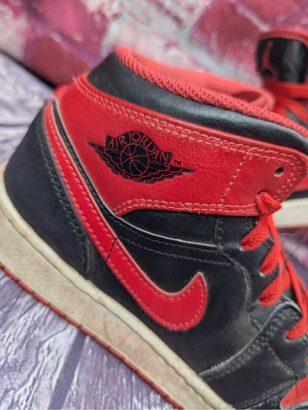 Nike Air Jordan 1 AJ1 Mid Alternate Bred Hi-Top Shoes Youth Kids Men 4 Women 5.5